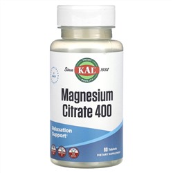 KAL, Magnesium Citrate 400, 60 Tablets