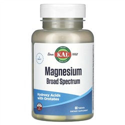 KAL, Magnesium Broad Spectrum, 60 Tablets