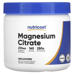 Nutricost, Magnesium Citrate, Unflavored, 8.8 oz (250 g)