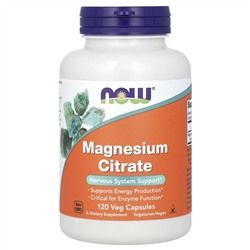 NOW Foods, Magnesium Citrate, 120 Veg Capsules