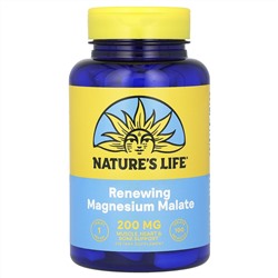 Nature's Life, Renewing Magnesium Malate, 200 mg, 100 Tablets