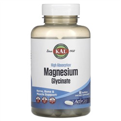 KAL, High Absorption Magnesium Glycinate, 90 SoftGels