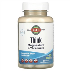 KAL, Think Magnesium L-Threonate, 60 Tablets