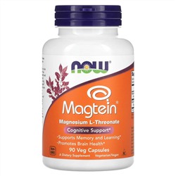 NOW Foods, Magtein, Magnesium L-Threonate, 90 Veg Capsules