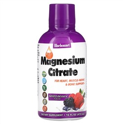 Bluebonnet Nutrition, Liquid Magnesium Citrate, Mixed Berry , 16 fl oz (473 ml)