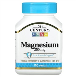 21st Century, Magnesium, 250 mg, 110 Tablets