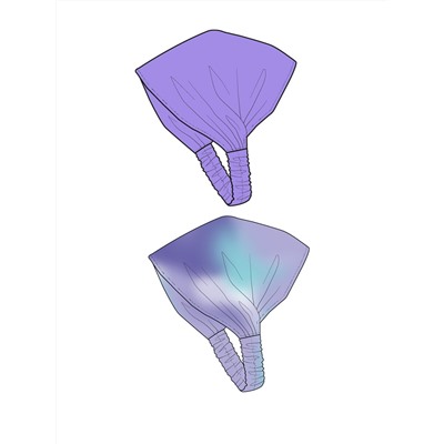 Бандана трикотажная для девочек, 2 шт в комплекте