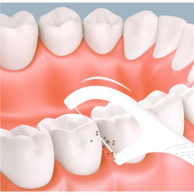 Зубная нить с зубочисткой флоссер 2 в 1 (50 шт./уп.)