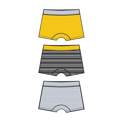 Трусы трикотажные для мальчиков - боксеры, 3 шт в комплекте