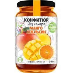 Низкокалорийный Конфитюр МАНГО + АПЕЛЬСИН / без сахара / 340 г / IT'S YOURS