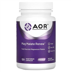 Advanced Orthomolecular Research AOR, Mag Malate Renew, 120 Vegetarian Capsules