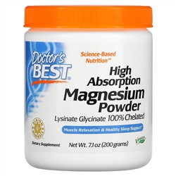 Doctor's Best, High Absorption Magnesium Powder, 7.1 oz (200 g)