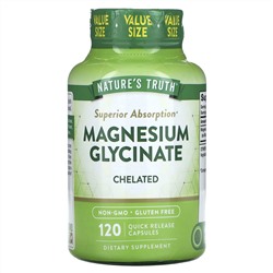 Nature's Truth, Magnesium Glycinate, Chelated, 120 Quick Release Capsules