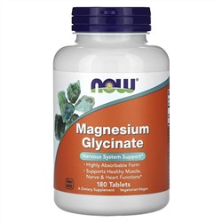 NOW Foods, Magnesium Glycinate, 180 Tablets