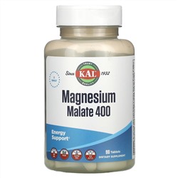 KAL, Magnesium Malate 400, 90 Tablets