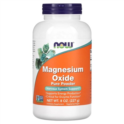 NOW Foods, Magnesium Oxide Pure Powder, 8 oz (227 g)